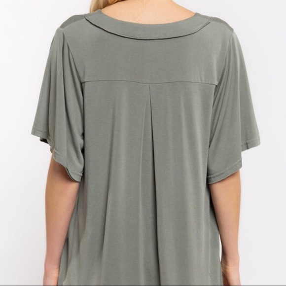 CLEARANCE-NO OFFERS‼️Softest Henley Ever-Sage - Picture 5 of 5